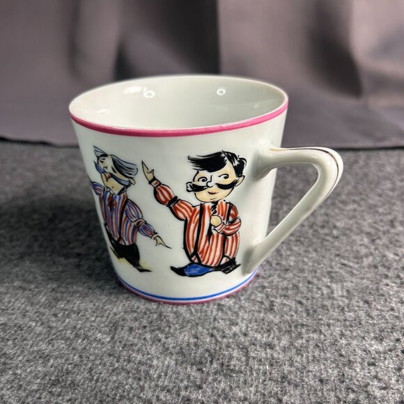 Vintage lefton “gay old blades” barber shop quartet hand painted coffee cup/mug‎ - Picture 3 of 10
